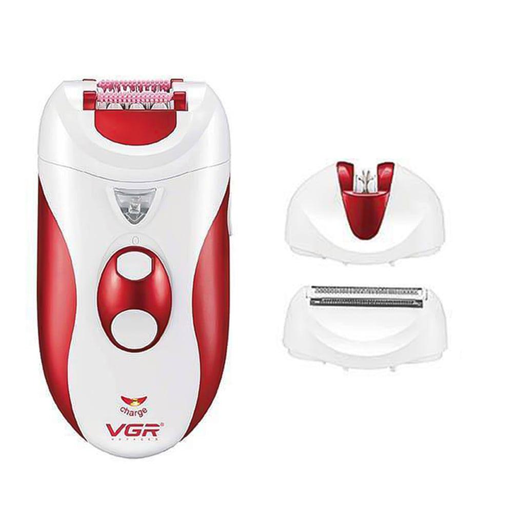 ماكينة ازالة الشعر 3 في 1 في جي ار بروفيشنال V-702 - احمر