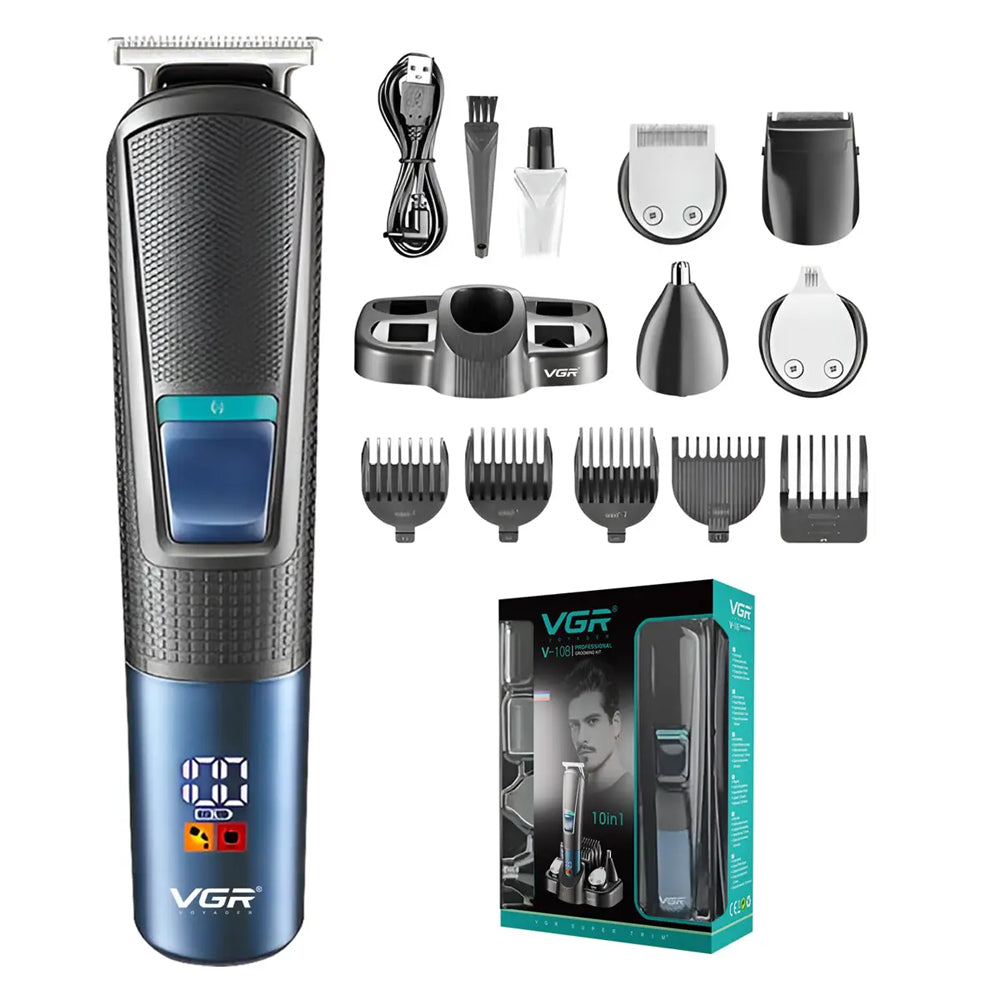 VGR Professional Grooming Kit 10-in-1 V-108
